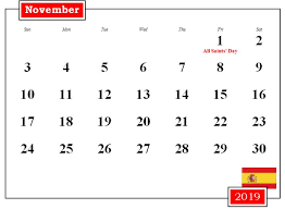 November 2019 Spain Holidays Calendar Holiday Calendar 2019 Calendar June 2019 Calendar
