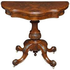 Victorian Walnut Card Table In 2020 Antique Game Table Table Table Cards