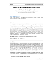 Pdf Population And Economic Growth A Review Essay