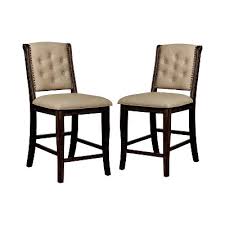 Let us explain a few of the benefits that come along with choosing a. Set Of 2 Charmaine Tufted Counter Height Dining Chairs Dark Walnut Homes Inside Out Target