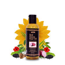 Rich in vitamin e and d, this pale, yellow oil helps nourish hair follicles and strands from the outside. Red Onion Hair Oil 100 Natural For Hair Growth And Hair Loss Vedsun