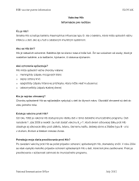 Čo je to tetanické očkovanie? Https Www Hse Ie Eng Health Immunisation Infomaterials Translations Hibslovak Pdf