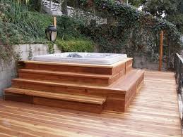 Treat yourself to a work of art. Redwood Hot Tub Deck In L A Buy Redwood