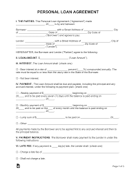 The salary advance request form is designed to allow employees request for a salary advance within an organization. Free Personal Loan Agreement Template Sample Word Pdf Eforms
