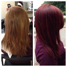 before after using matrix socolor violet red beautiful