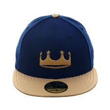 New Era 59fifty Fitted Hat Kansas City Royals 2018 Turn Ahead The Clock Royal Crown Metallic Gold Visor Black Und Kansas City Royals Hat New Era Hats
