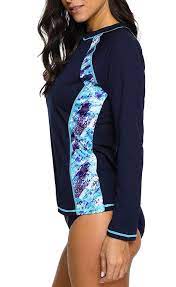 Charmo Charmo Women S Long Sleeve Rashguard Swimwear Sun Protection Athletic Shirt Walmart Com Rash Guard Swimwear Women Long Sleeve Long Sleeve Rashguard