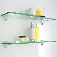 As we all know, each individual in every the glass bathroom shelves are increasingly used in modernistic design themes because of their increased durability. Glass Shelves For Your Bathroom From The Container Store Glass Bathroom Shelves Glass Shelves In Bathroom Glass Shelves