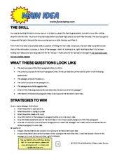 Fun Act Reading Prep Main Idea Skill By Skill Practice Reading Prep Act Prep High Interest Passages