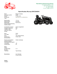 View & download of more than 253 murray pdf user manuals, service manuals, operating guides. Murray Emt20460h Manualzz