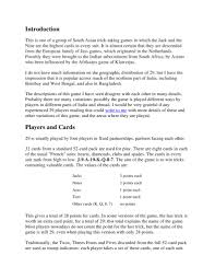 This rules summary includes a detailed description of all the basic elements of hearts and also a number of optional rules variations. Rules Of 29