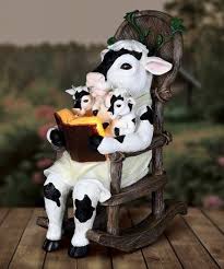 Cows Solar Garden Statue Cow Garden Statues Cow Decor