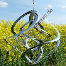 Rostfreies Edelstahl Windspiel Wind Dancer Double Hurrikan 30 Cm Windspiele Windspiel Edelstahl Wind