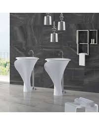 Contrairement au lavabo, la vasque dispose d'un design plus moderne et se démarque par sa fixation qui peut être posée, encastrée ou sur un support. Joy Lavabo Design Sur Pied Salledebains Shop Com
