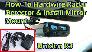 Uniden r3 extreme long range laser/radar detector, record shattering performance. Install Hardwire Kit For Radar Detector Mirror Mount Uniden R3 Youtube