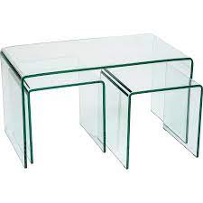 4.5 out of 5 stars. Modena Set Of Coffee Tables Clear Glass