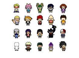 Dorm rooms name plate junko's default pixel junko's idle. Bnha S Class 1 A As Danganronpa Pixel Sprites Danganronpa