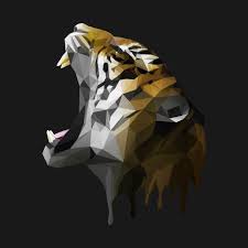 Check Out This Awesome Polygon Tiger Design On Teepublic Geometric Tiger Tiger Art Polygon Art