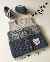 Ajurlu Orgu Anne Yelegi Modeli Bohem Kiyafetler Bebek Yelek Orgu