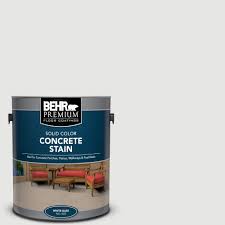 Behr Premium 1 Gal Pfc 66 Ice White Solid Color Flat Interior Exterior Concrete Stain