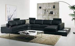 Coffee table with black leather sofa. Black Leather Sofa Modern Large Size U Shaped Sofa Set With Light Coffee Table Fashion Simple Corner Sofa Living Room Sofas Sofa Set Sofa Living Roomsofa Modern Aliexpress