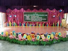 Stage deco hiasan pentas majlis jamuan. Rumah Sukan Tema Tradisional Model Rumah Tradisional Dan Modern