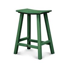 Polywood Traditional Garden 24 75 Patio Bar Stool Wayfair Patio Bar Stools Plastic Patio Furniture Saddle Bar Stools