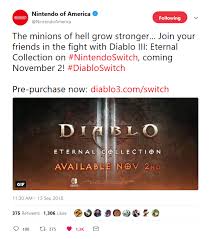 Eternal collection (2018 nintendo switch. Diablo Iii Eternal Collection Release Date Announced For Nintendo Switch Ign