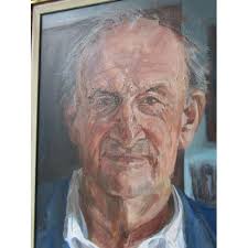Portrait Thomas Pakenham Eighth Earl of Longford B. 1933 Oil