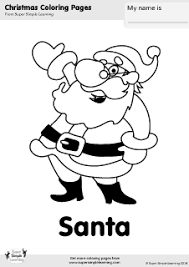 Free Santa Coloring Page From Super Simple Learning Tons Of Christmas Worksheets Flashcards And Cra Santa Coloring Pages Fairy Coloring Pages Coloring Pages