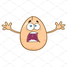 Scared Cracked Egg Cartoon Character Cartoon Characters Cartoon Cartoon Art