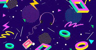 Colourful Eighties Vector Background Vector Background Background Patterns Neon Backgrounds