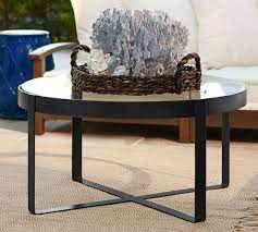 1970's glass and crome plated coffee table and side table by pace collection. Portland Outdoor Coffee Table Pottery Barn