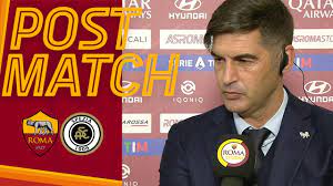 Paulo fonseca (entraîneur de l'as rome) : Roma Spezia Post Match Paulo Fonseca Youtube