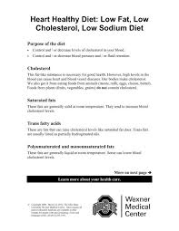 This one has been a hit (requested regularly) so i thought i would share it. Heart Healthy Diet Low Fat Low Cholesterol Low Sodium Diet