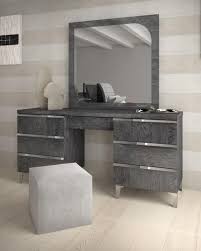 Elite Grey Birch Collection Modern Vanity Unit With Drawers Optional Mirror Modern Bedroom Furniture Mirrored Bedroom Furniture Dressing Table Design