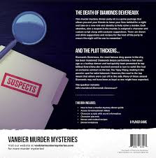How to host a mystery dinner mystery dinners are probably the most rewarding type of meal that any person can plan. The Death Of Diamonds Devereaux A Drag Queen Themed Murder Mystery Dinner Party Game For 8 Players Vanbier Murder Mysteries