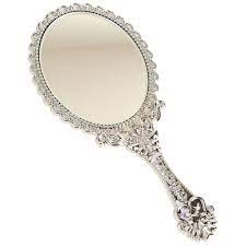 Beauty Cosmetic Vanity Makeup Hand Held Mirror Travel Purse Pocket Silver Small Mirror Hand Mirror Makeup Mirror