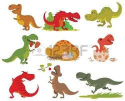 Dinosaurs Cartoon Collection Cute T Rex Tyrannosaurus Pterosaur Dinosaur Cute T Rex Cute Dinosaur