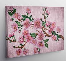 Rosa, castagno, albero, fiori 1280 × 960. Quadro Con Alberi Ramo Coperto Di Fiori Rosa Tenstickers