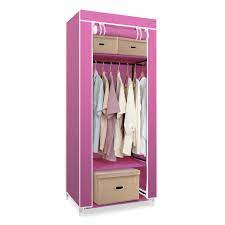 Check spelling or type a new query. Hododou Single Canvas Wardrobe Portable Wardrobe Fabric Furniture Cupboard Clothes Storage Organizer 160x69x43cm Pink Buy Online In Angola At Angola Desertcart Com Productid 174282471