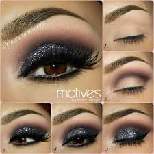 Good Step By Step Black Glitter Smokie Eye Shimmer Eye Makeup Eye Make Up Eye Makeup Tutorial