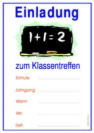 Einladung Zum Klassentreffen Tafel Pdf Vorlage Zum Ausdrucken