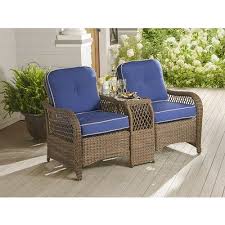 Living Home Outdoors South Hampton Tete A Tete Blue 449 Outdoor Furniture Sets Home Outdoor Wicker