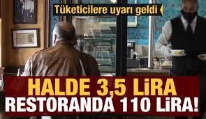 Halde 3 5 Lira Restoranda 110 Lira Ekonomi Haberleri