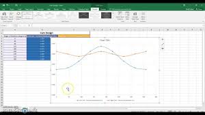 pltw ied cam design creating a motion graph using excel