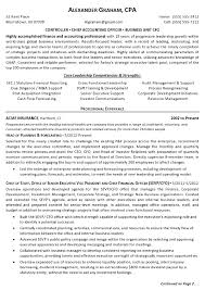Resume Sample 6 - Controller - Chief Accounting Officer - Business ...