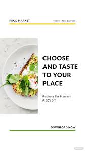 Free Food Market App Promotion Instagram Story Template In 2020 App Promotion Food Market Instagram Story Template