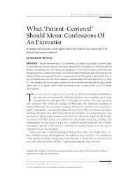 I would defiantly recommend urgent care of berwick. Pdf What Patient Centered Should Mean Confessions Of An Extremist