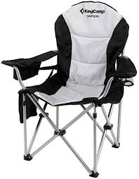 Amazonsmile Kingcamp Camping Chair Heavy Duty Lumbar Back Support Oversized Quad Arm Chair Padded Folding Camping Chair Camping Chairs Padded Folding Chairs